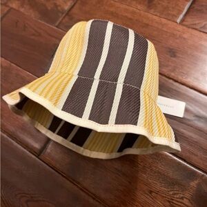 Anthropologie Bucket Hat Yellow Brown one size